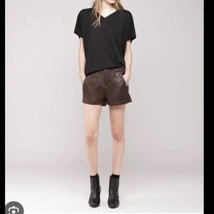 Rag & Bone Lamb Leather Shorts